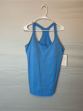 Lululemon Size 14 Ebb To Street Tank Built In B/C Bra New Blue 010